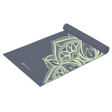 Gaiam 프리미엄 프린트 엑서사이즈 피트니스 매트요가 필라테스 및 바닥 운동용 미끄럼 방지 쿨 민트 포인트 5mm