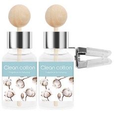 오도르 클립형 차량용 디퓨저 17ml 본품, 클린코튼, 2개