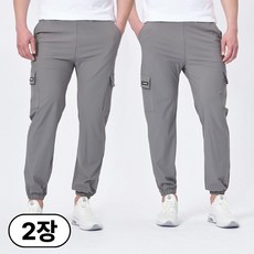 필드웍스 1+1 남성 여름용 아이스 카고 조거팬츠 쿨 스판 냉감바지