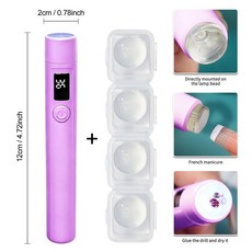 네일 램프 미니 매니큐어용 휴대용 건조기 스탠드 전문가용 자외선 건조등, 1. Purple Lamp / A. USB