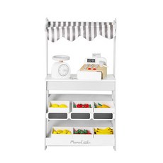 맘앤리틀 원목 마켓놀이 주방놀이 세트, 1개