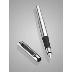 MAJOHN B25 스페이드 Ares 스테인레스 스틸 만년필 F 0.5mm 펜촉 변환기 쓰기 선물 펜 학교 사무용품, 01 Black