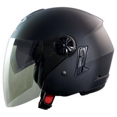 GP-5 233 繽紛馬卡龍色系安全帽 素色 導風孔設計 內墨鏡 DOT認證 雙鏡片, 消光黑