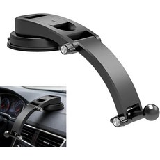 이디두 자동차 휴대폰 홀더 ABS 미끄럼 방지 및 충격 흡입 컵 대시보드 마운트 360도 유연한 조절 가능한 셀 브래킷 대부분의 스마트폰 차량용 범용 블랙 #B, 1 Pack, Black #B