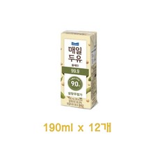 매일유업 매일두유 99.9, 190ml, 12개