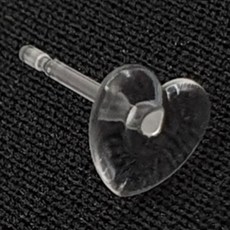 피어싱귀걸이 귀막힘방지 실리콘 하트 투명귀고리 10Phoo9+4qZt