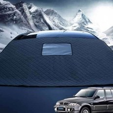 햇빛가리개 무쏘차량 무쏘 성에방지커버 맞춤형 블랙박스형 커버 자동차 차량용햇빛가리개, SS04_무쏘
