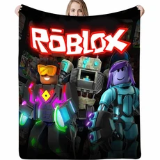 새로운 ROBLOX 부드럽고 따뜻한 수면 담요 사무실 커버 양면 플란넬 프린트 에어컨, 04 140x180cm, 06 9