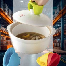 냄비장갑 오븐장갑 내열용 냄비집게 냄비손잡이 내열장갑 전자레인지, 레드