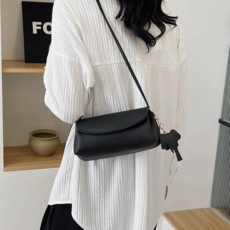 탑씨유 가죽공예 DIY 가죽가방 만들기 패키지 미니크로스백 만들기 키트, 블랙, 1세트