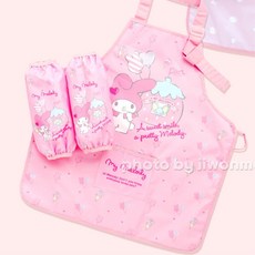 여아 마이멜로디 방수 앞치마 팔토시세트 유아앞치마 준비물 4세