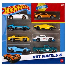 핫휠 Hot Wheels 1:64 스케일의 기본 장난감 자동차 및 트럭 8개 세트 독점 1개 포함 일 년 내내 출시되는 다양한 믹스 스타일은 다를 수 있습니다 31273, 핫휠 Hot Wheels, 1:64 스케일의 기본 장난
