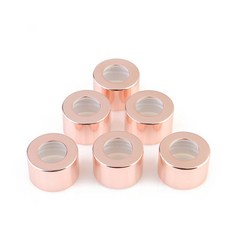 VITO zakka 方形玻璃擴香瓶 居家香氛瓶, 1個, 玫瑰金蓋,50ml(2瓶以上出貨)