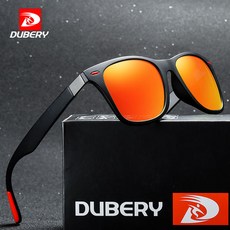 DUBERY D4195 남녀공용 선글라스 편광미러렌즈 낚시 등산 자전거 라이딩, 7.black/green, 1개