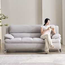 프린홈 어니 패브릭 3인 소파 4인 소파, 라이트그레이