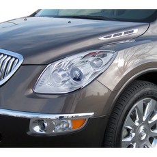 圓夢工廠 Buick 別克 2008 2012 Enclave 改裝 鍍鉻銀 車燈框飾貼 大燈框, 1個