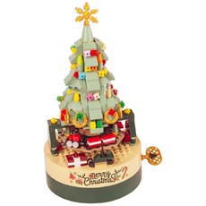 聖誕積木音樂盒, 聖誕樹積木音樂盒-贈燈飾