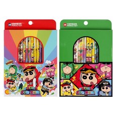 짱구 12본 연필 세트, 1팩, 랜덤