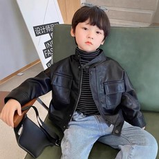 상상키즈 데일리 감각적인 가죽자켓 키즈룩