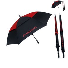 블랙 레드 콤비 배색 이중 방풍 75 자동 1단 장우산