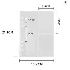 올스토어 A5 3/5/7 인치 소형 카드 보관 플러시 사진 앨범 바인더 포토 컬렉션 도서 루스 리프 홀더, 01 E
