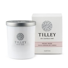 TILLEY 木蘭與綠茶 香氛蠟燭 240g, 1個, 微醺大豆香氛蠟燭牡丹玫瑰 240g