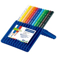 施德樓 STAEDTLER Ergosoft 全美油性色鉛筆 加寬型12色組 MS158SB12, 1個