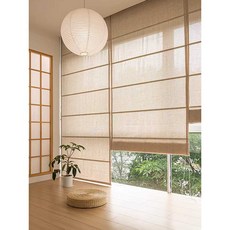 로만 쉐이드 격자 클라우드 로만블라인드 린넨 골판지