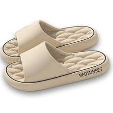 레드선셋 에바 푹신한 무소음 조리원 층간소음 실내화 거실화 슬리퍼, 1개, 에바쿠션 카키