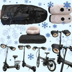 디블리 가죽 양털 미니 방한토시 킥보드 전기자전거 자전거 스쿠터 작은오토바이 양털워머 핸들토시 핸드머프 방한장갑, 1세트, 블랙