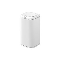 智能感應垃圾桶 40L 靜音掀蓋 附照明, 40升-白色