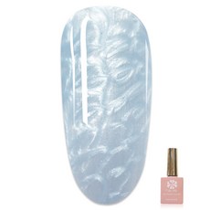 珍珠貝母螺紋膠 珠光細閃紋理膠 彩色甲油膠，打造獨特光澤美甲, A61_04 粉瓶, 1個, 15ml