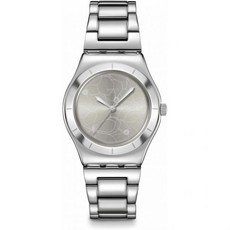 Swatch 스와치 YLS237G Irony 미디엄 PETAL BLISS 여성 손목시계 그레이 gray 팔찌 타입 브랜드 추천 472352