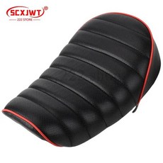 오토바이 시트 쿠션 견고하고 미끄럼 방지 설치 교체용 라이딩, 1. Red edged cushion