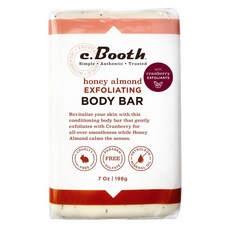 C. Booth 바디 바 허니 아몬드 익스폴리에이팅, 198g, 1개