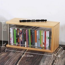 CD랙 레트로 원목 수납함 우드 소나무 턴테이블장 엘피 수납장 2칸 다용도 턴테이블, [원목 데스크]CD 스탠드