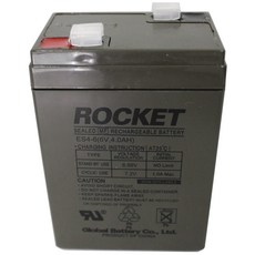 세방전지 로케트 연축전지 납축전지 ES 4-6 (6V 4Ah), 1개, 1개입