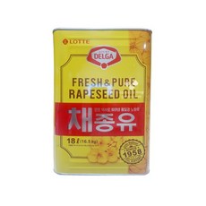 롯데 델가 채종유 18L 카놀라유 업소용 대용량, 1개