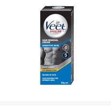 Veet Hair Removal Cream for Men | Suitable For Intimate Area | For Sensitive Skin, 1개, 50g