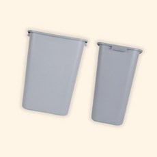 (수담스토어) 업소용 대형 쓰레기통 뚜껑없는 카페 휴지통 40L 40 30 53cm, 베이지