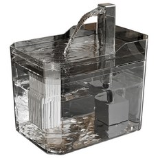寵物自動飲水機 靜音節能 大容量 1.5L, 1個, 透明灰 活水循環飲水機—贈過濾棉*1