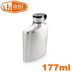 GSI Glacier Stainless Hip Flask 不銹鋼酒壺 177ml, 1個, OS