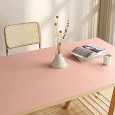 달로아 다잇 가죽 방수 테이블 매트, 핑크, 대형(60 x 120 cm), 1개