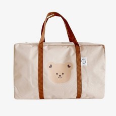 ins幼兒園被子收納包，被褥打包袋大容量行李包，可機洗防潮, 1個, 卡其小熊小熊（54*40*22大尺寸）