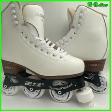可開發票休閒花式花樣鞋花樣冰刀直排輪滑鞋套裝跳舞鞋旱冰輪架贈冰刀 旱冰鞋 暴走鞋 滑闆鞋 溜冰鞋 滑冰鞋 滑輪鞋 滑步鞋, 佰德黑色整套,40, 1個