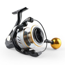 루블리노스 메탈 민물 바다낚시 겸용 경량 스피닝릴 B, 블랙 + 실버 + 오렌지, HM7000