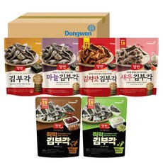 동원 김스낵6종 김부각+마늘맛+새우맛+김치맛+바비큐맛+와사비맛, 50g