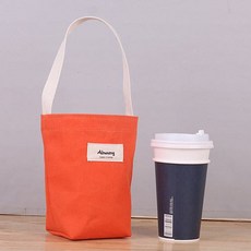 손잡이형 크로스형 텀블러 가방 물병 물통 파우치 백 pre+1581Ia, 손잡이형_오렌지