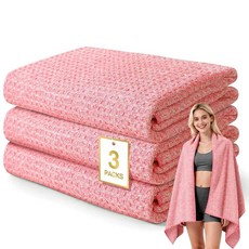 SOOWASH 운동용 극세사 체육관 타월 땀 타월 땀 흡수 운동 장비 박테리아 제거 빠른 건조 여성 및 남성용 핫 요가 운동 40.6 x 68.6cm(16 x 2, 핑크