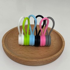 磁吸式理線器 捲線器 耳機線收納 綁線器, 藍色, 1個